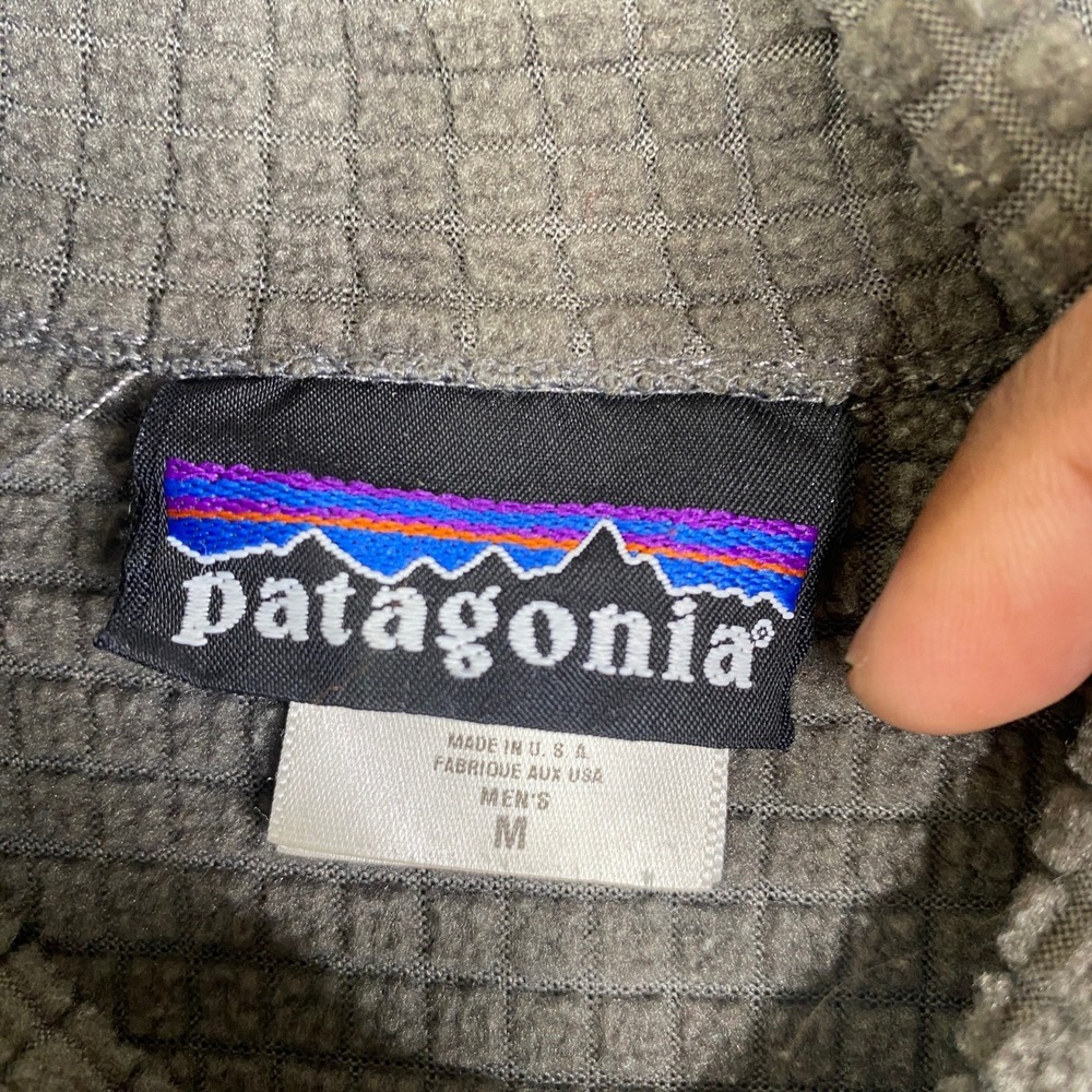 Patagonia R1 Regulator Fleece Pullover Mens Medium Gray 1/4 Zip 40102FA Made USA - Picture 7 of 12